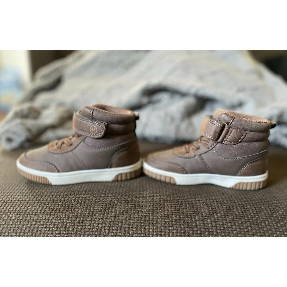 Stride Rite 360 Colby & Melvin Toddler Boot Lot Size 7 Navy Brown Shoes